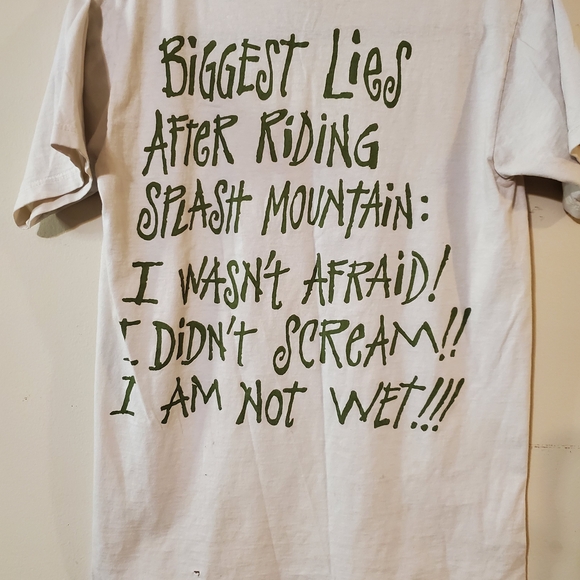 Vintage Disney Splash Mountain Graphic T-Shirt 90s RARE Adult Small Unisex - Picture 4 of 5